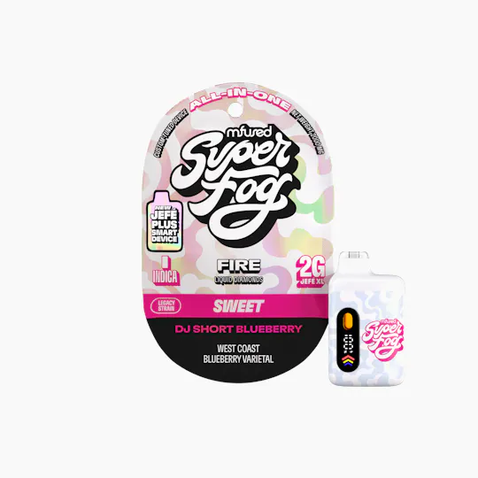 Super Fog by MFused - DJ Short Blueberry | FIRE Liquid Diamonds Jefé Plus Disposable | 2g - 1