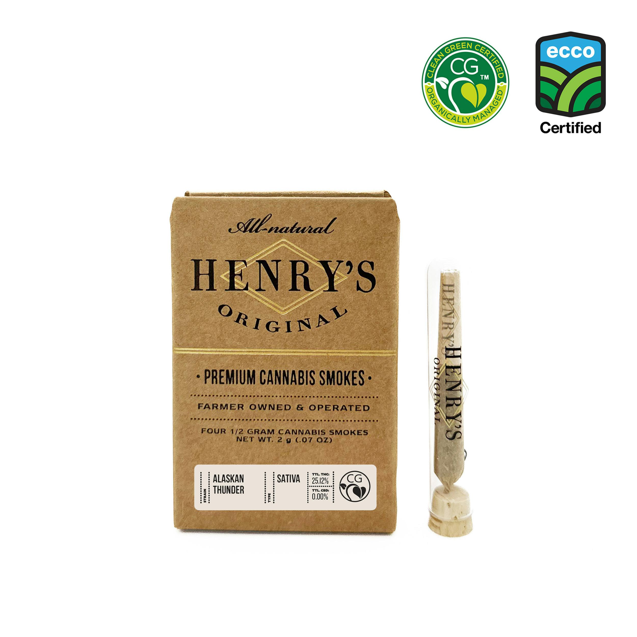 Henry's Original - Henry's Original | Alaskan Thunder | Joints | 0.5g each | 4pk - 1