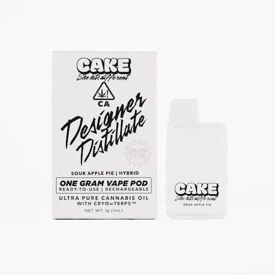 CAKE she hits different - Sour Apple Pie | Designer Distillate Pod | 1g - 1