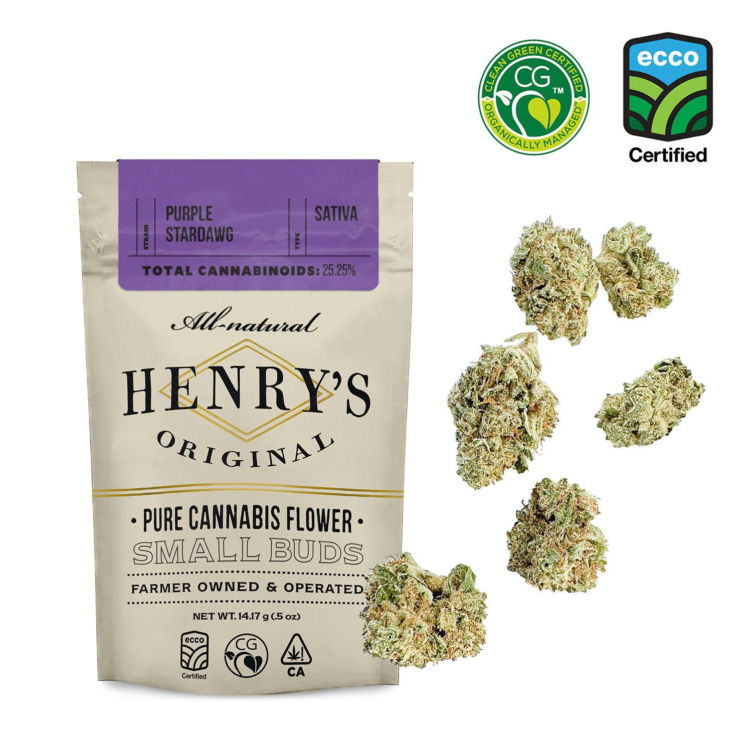 Henry's Original - Henry's Original | Purple Stardawg | Pouch Small Buds | 14g - 1