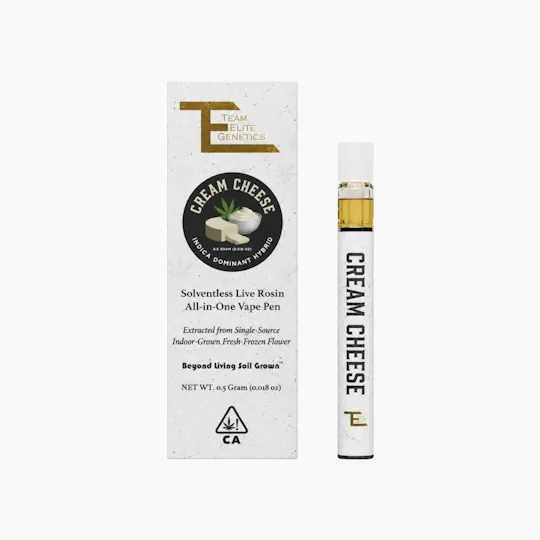 Team Elite Genetics - Cream Cheese | Live Rosin Disposable | 0.5g - 1