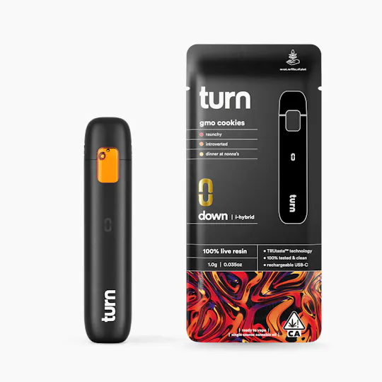 turn - GMO Cookies | 100% Live Resin | AIO | Indica-Hybrid (1) - 1