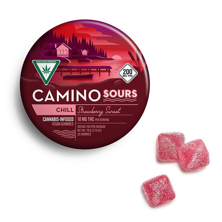 Camino - Chill | Strawberry Sunset Sours Gummies | 200mg | 20ct | 10mg/ea - 1
