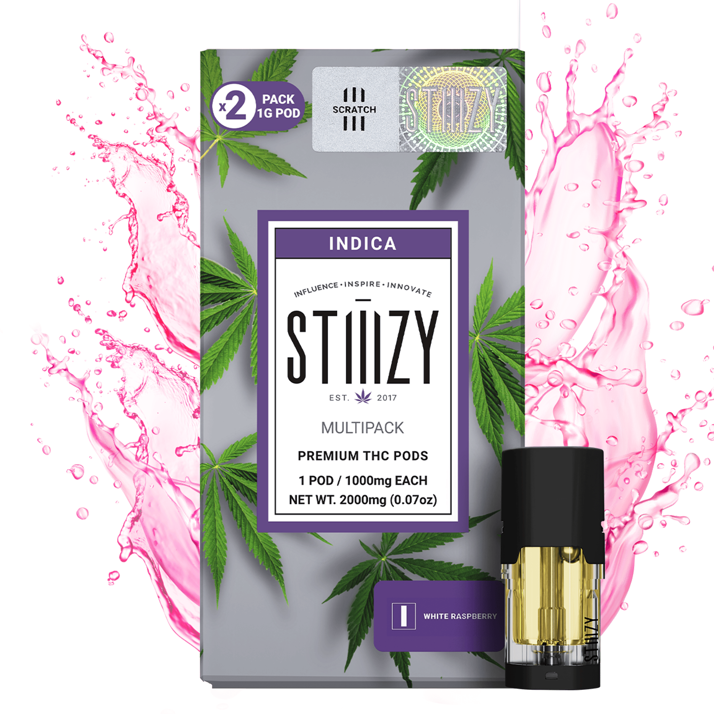 STIIIZY - White Raspberry - 2Pack 1G OG Pod - 1