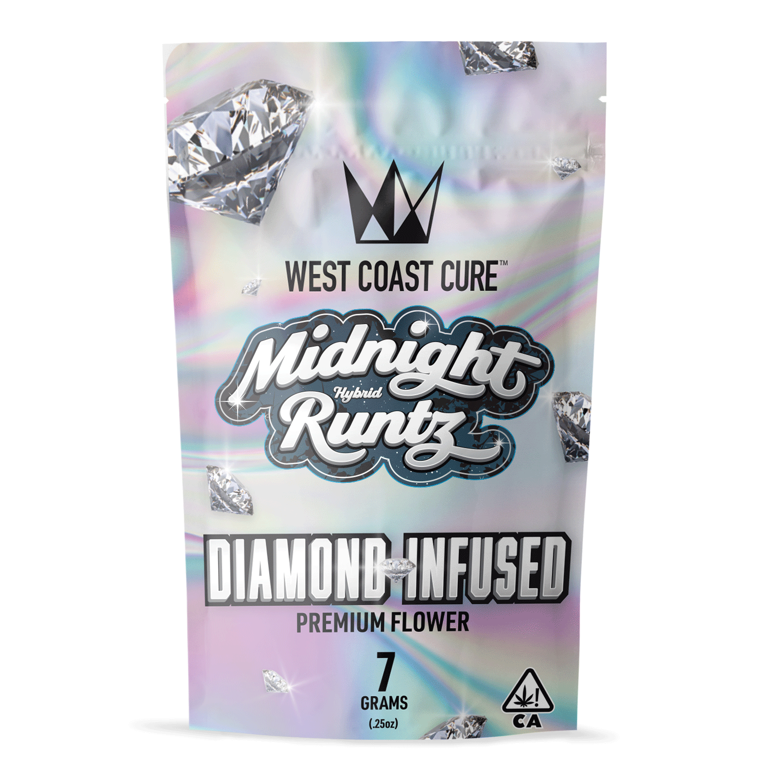 West Coast Cure - Midnight Runtz - 7G Diamond Infused Premium Flower - 1