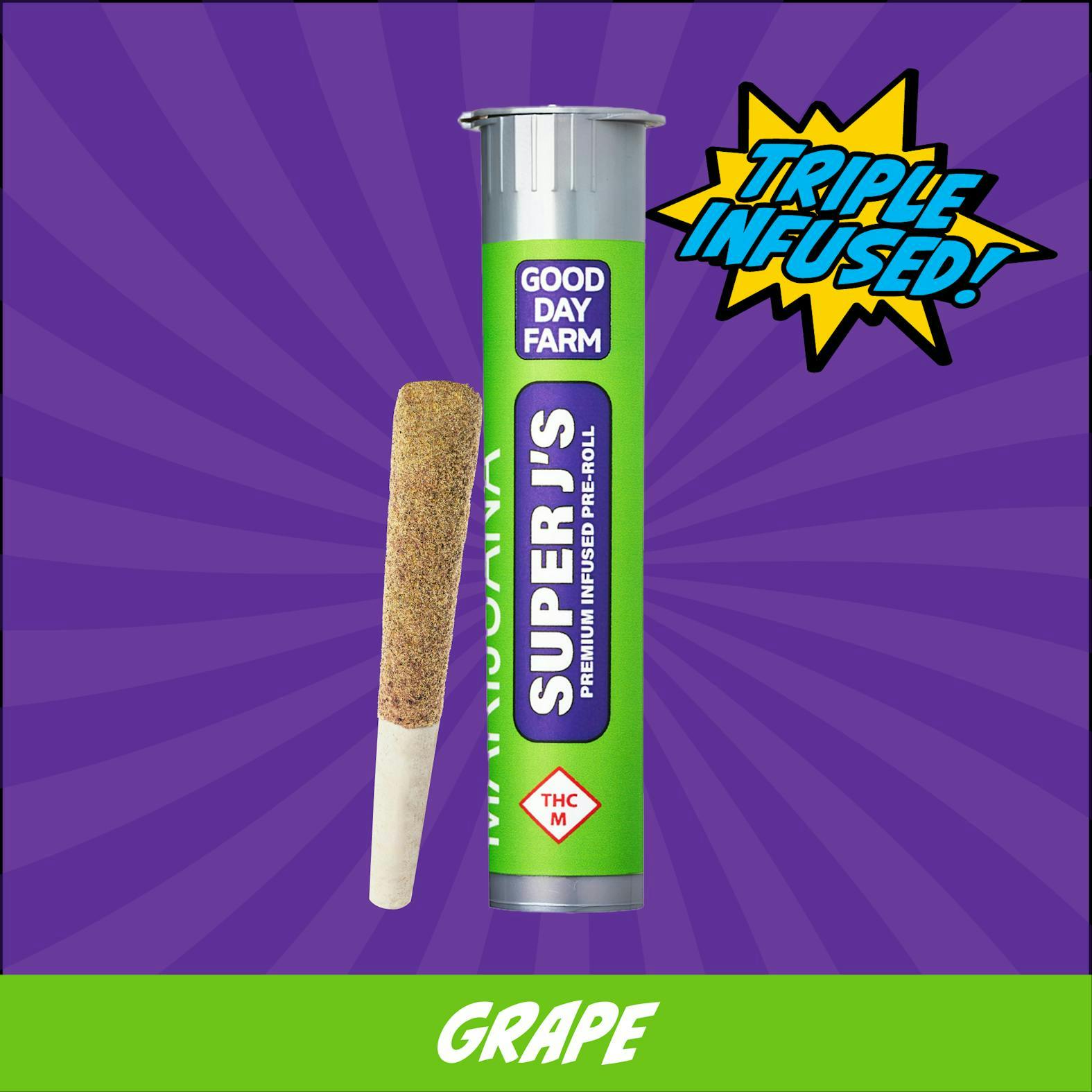 GOOD DAY FARM - Grape x Pink Certz #3 | Super J's Infused Joint | 1g - 1