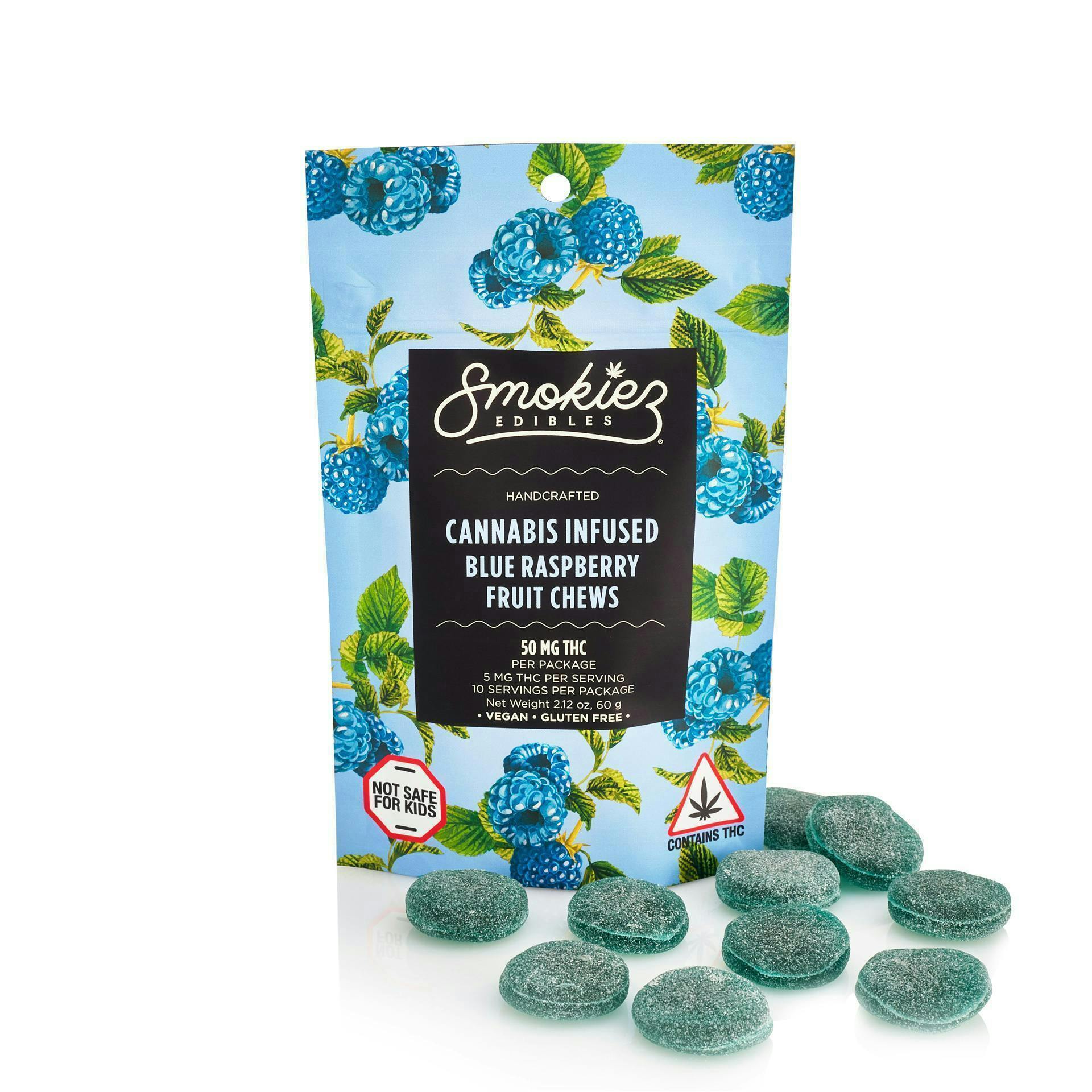 Smokiez Edibles - Blue Raspberry Gummies | 50mg | 10ct | 5mg/ea - 1