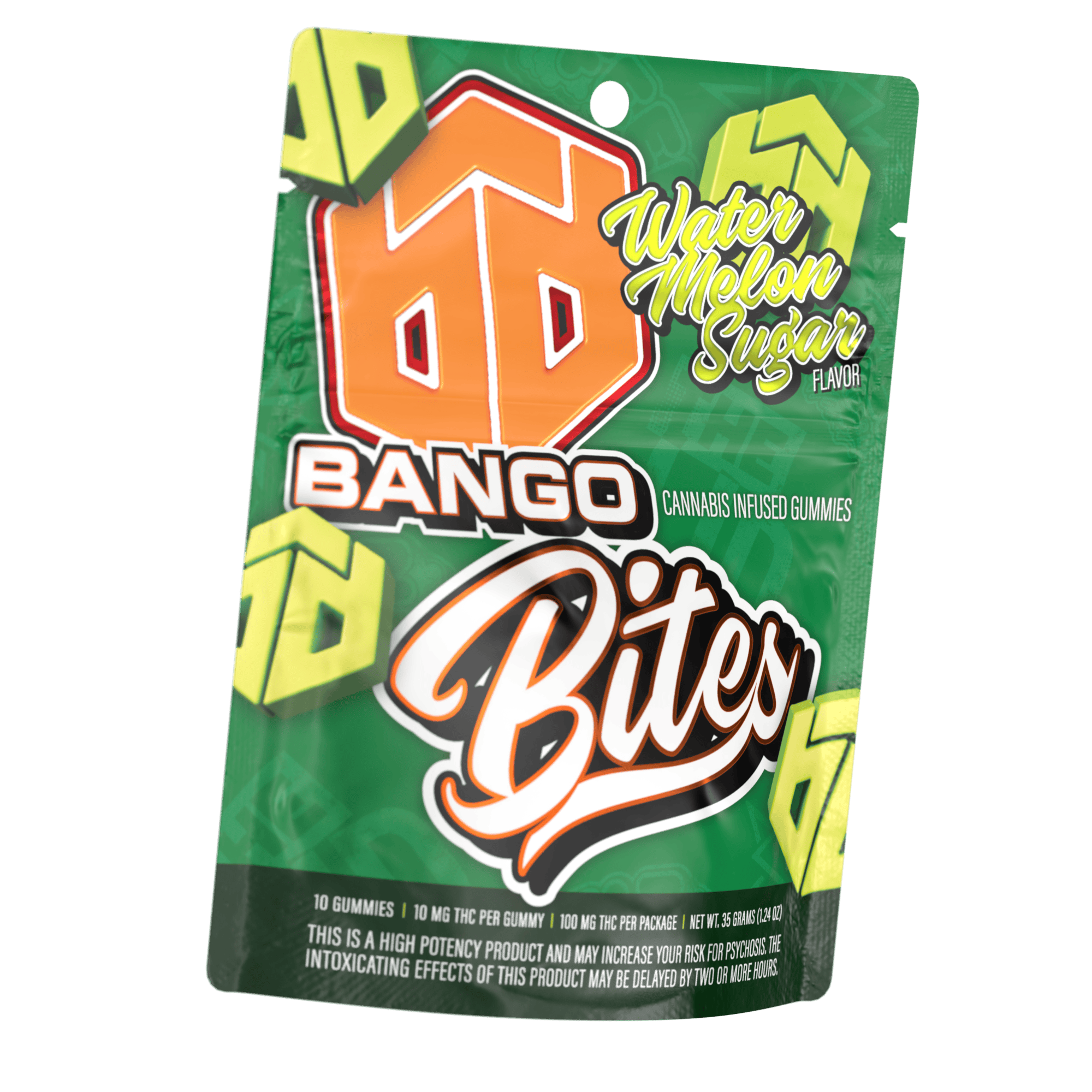 Bango Distribution - Bango Bites | Watermelon Sugar High Gummies | 100mg | 10ct | 10mg/ea - 1