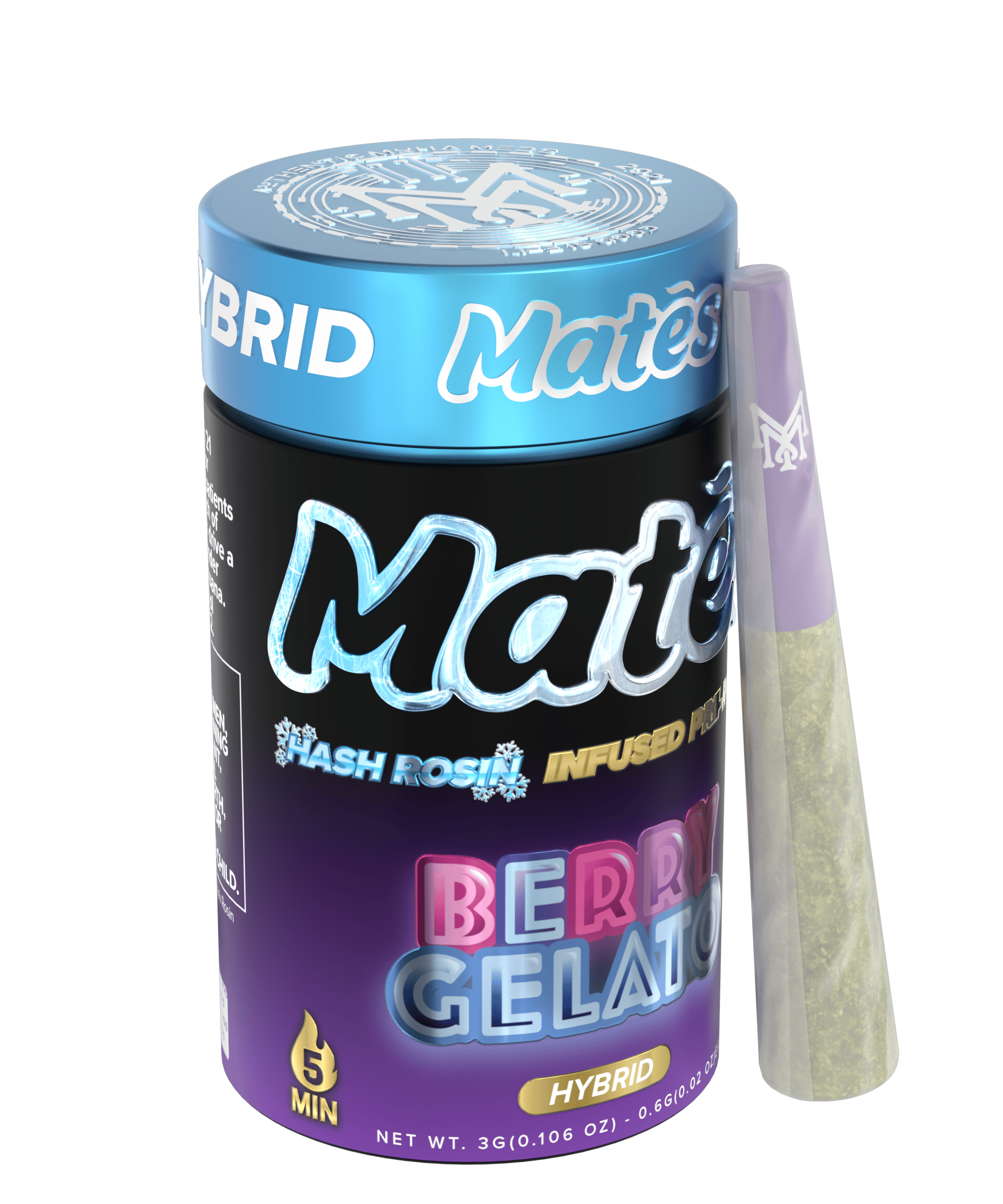 Muha Meds - Berry Gelato | Infused Joints | 0.6g each | 5pk - 1