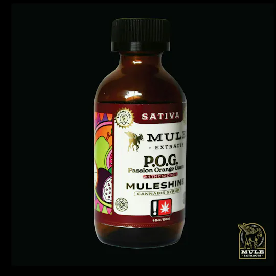 Mule Extracts - POG Muleshine | Infused Syrup | 1000mg THC:2000mg CBG | 120ml - 1