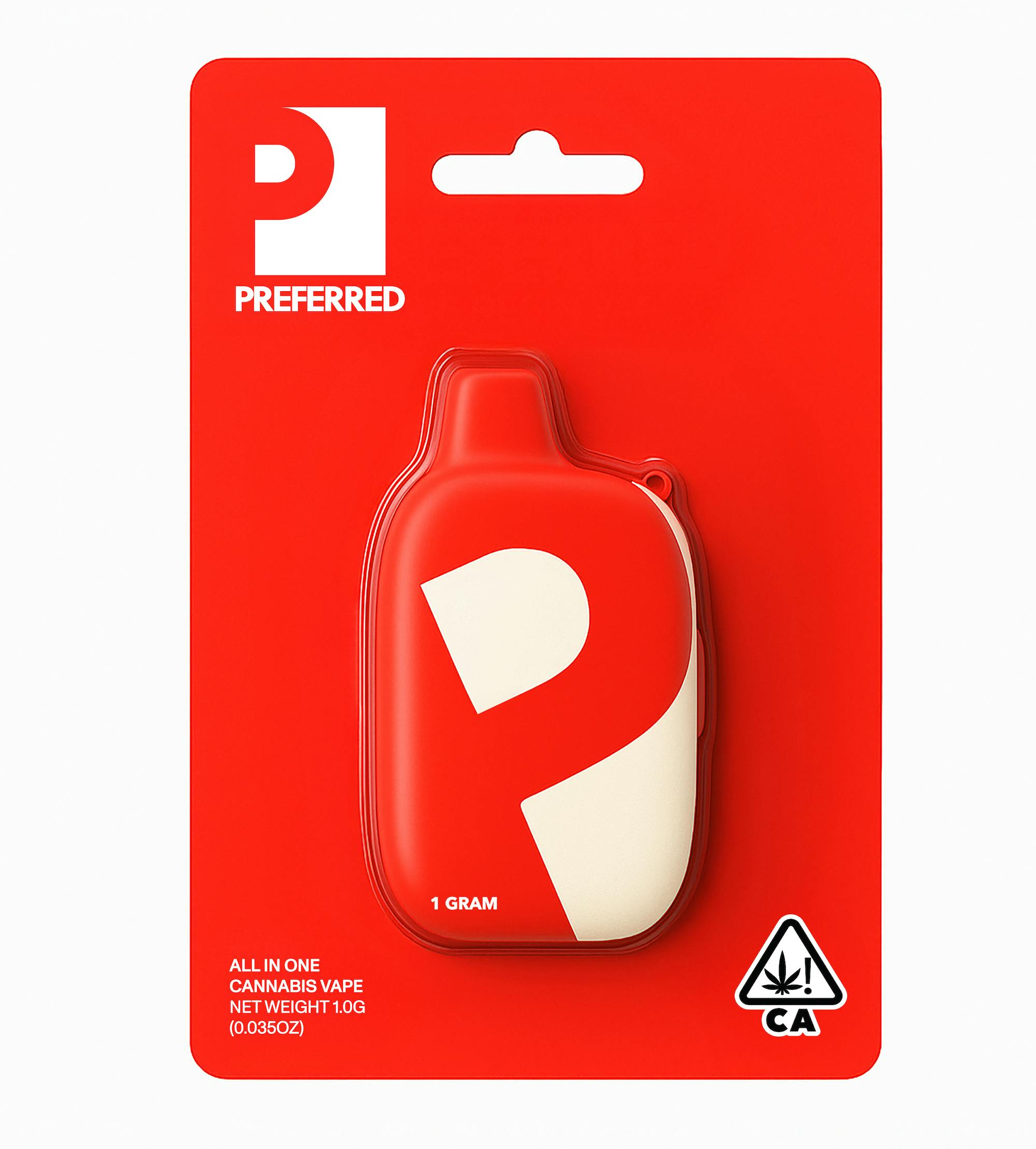 Preferred Gardens - Sour Grapefruit | 1g | AIO Vape - 1