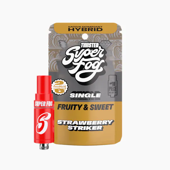 Super Fog by MFused - Strawberry Striker (Limited Edition) | TWISTED Ion Tank Cartridge | 1g - 1
