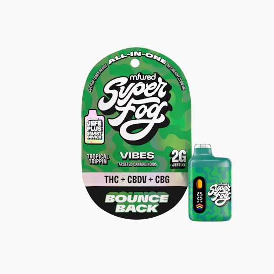 Super Fog by MFused - Bounce Back | VIBES Targeted Cannabinoids Jefé Plus Disposable | 2g - 1