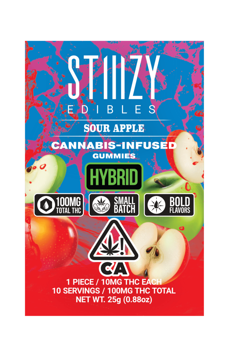 STIIIZY - - SOUR APPLE - Gummies 100mg THC Edibles - 1