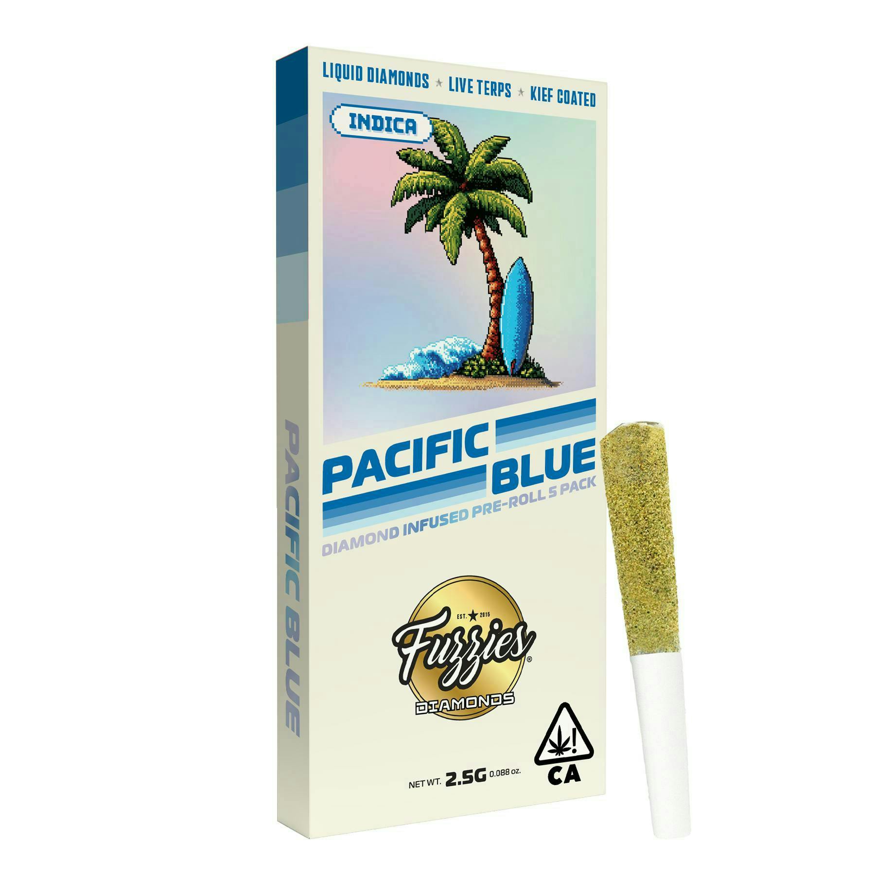 Fuzzies - Fuzzies | Diamonds | Pacific Blue | Infused Joints | 0.5g each | 5pk - 1