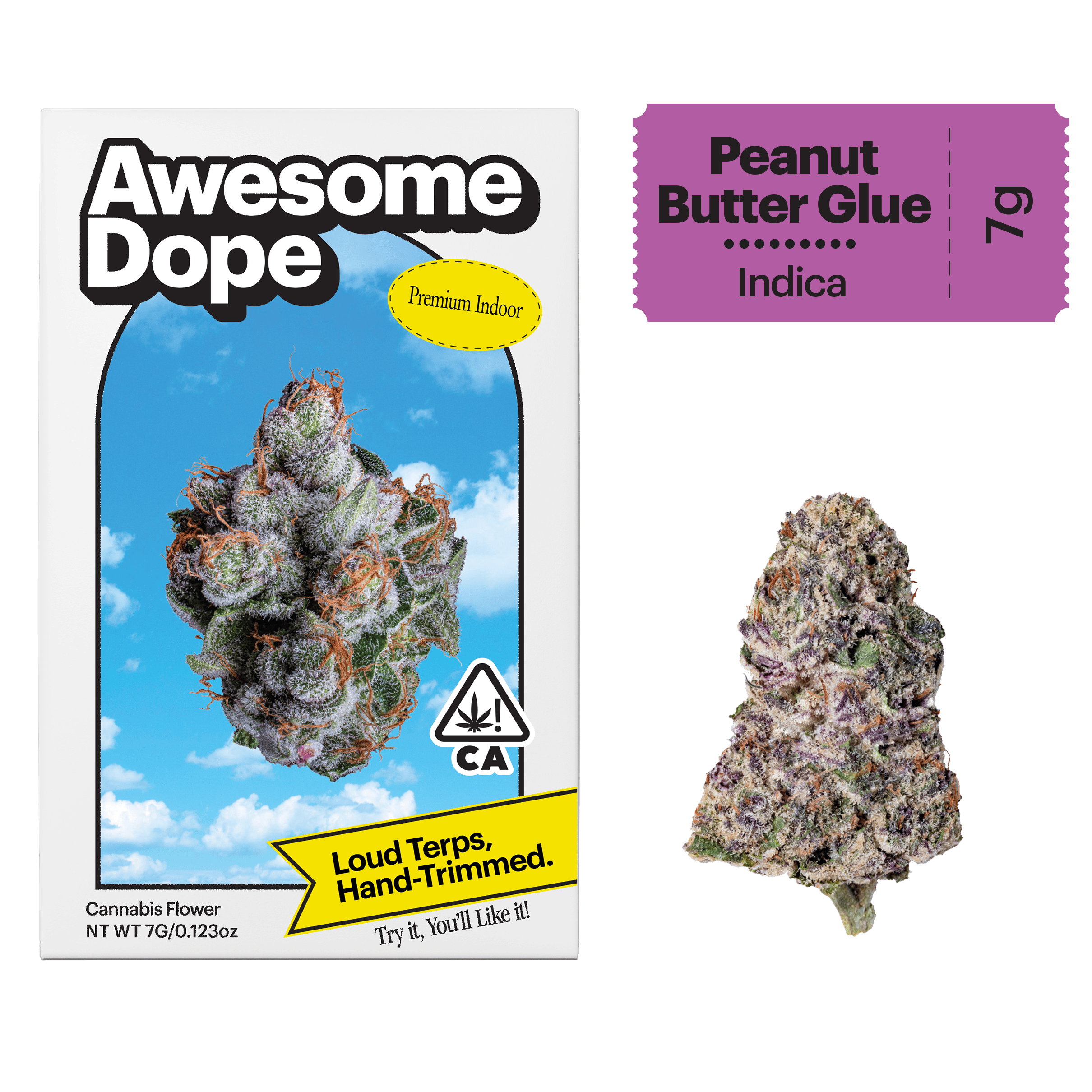 Awesome Dope - Peanut Butter Glue | Premium Indoor Big Buds | 7g - 1