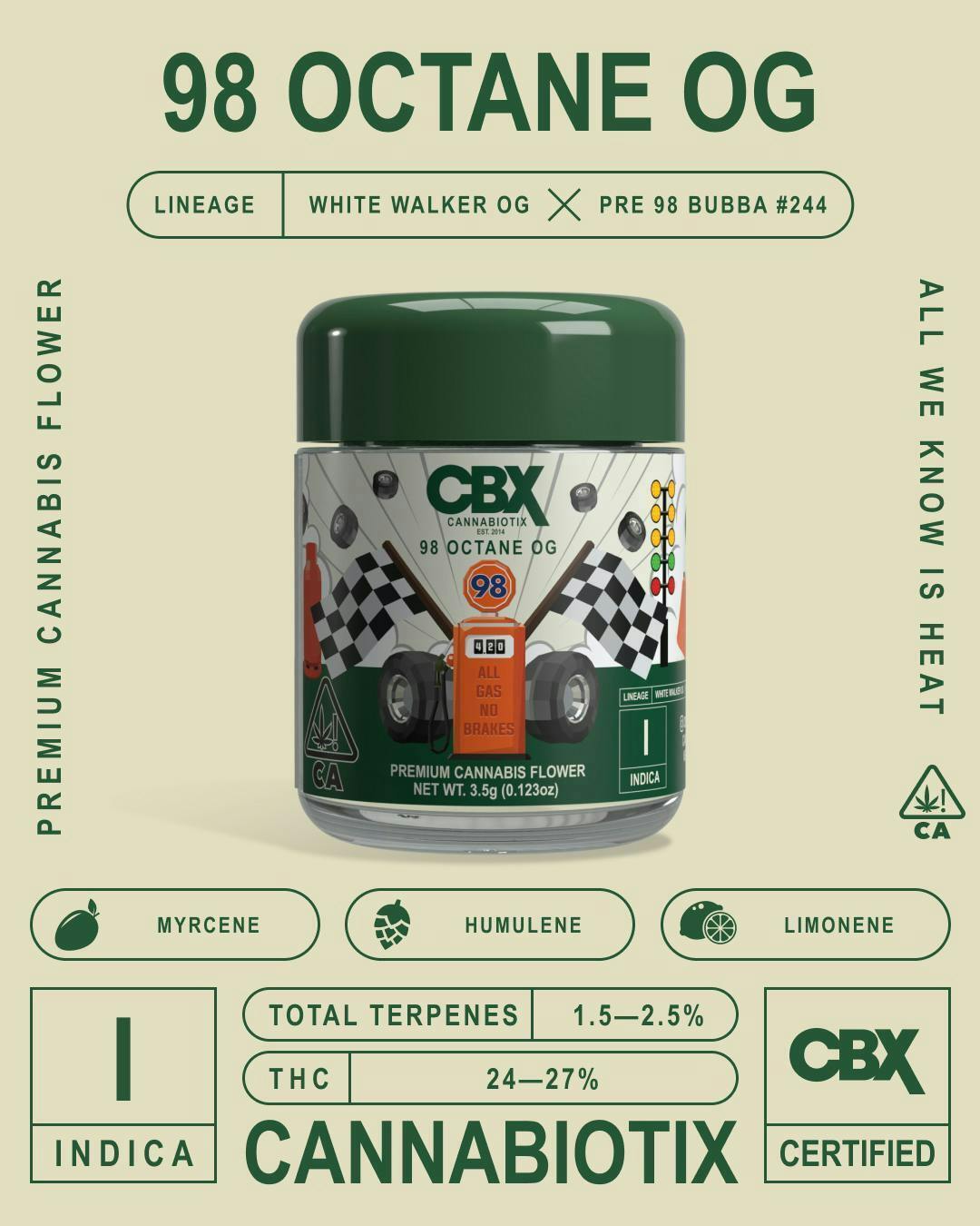 CBX: Cannabiotix - Cannabiotix | 98 Octane | Big Buds | 3.5g - 1