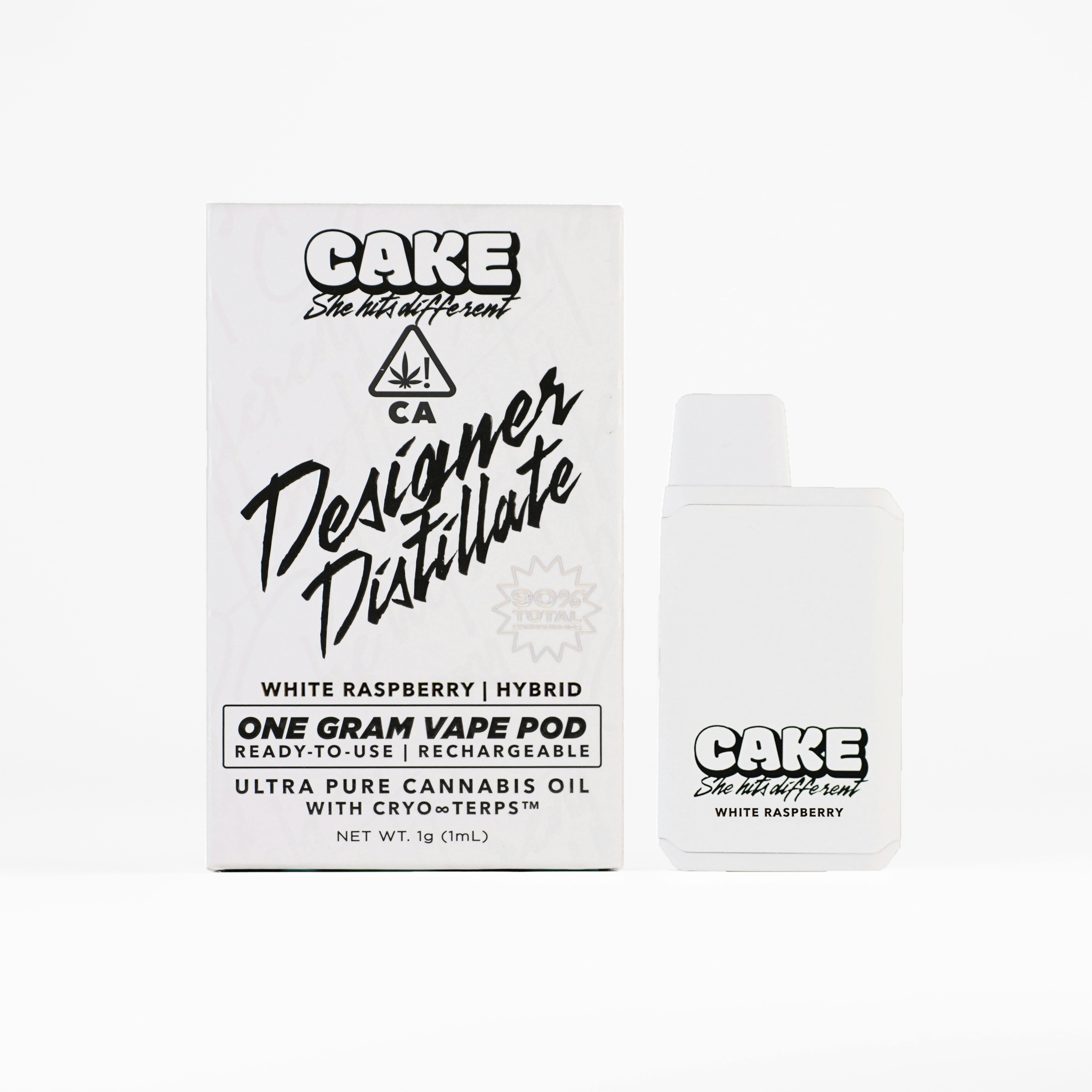 CAKE she hits different - White Raspberry | Designer Distillate Disposable | 1g - 1
