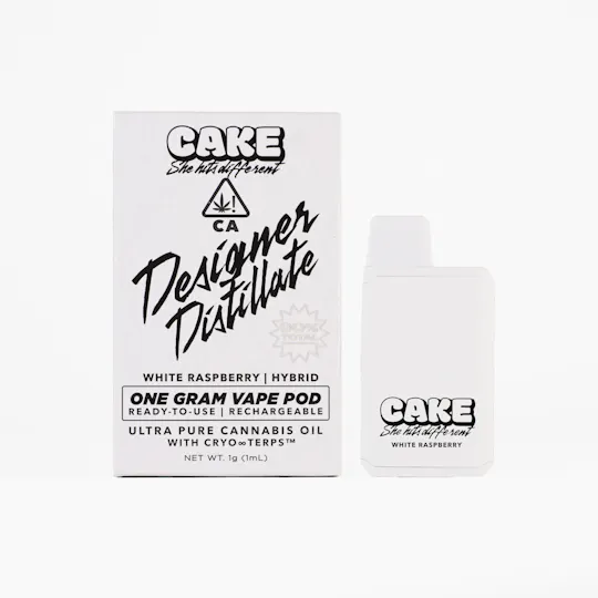 CAKE she hits different - White Raspberry | Designer Distillate Disposable | 1g - 1