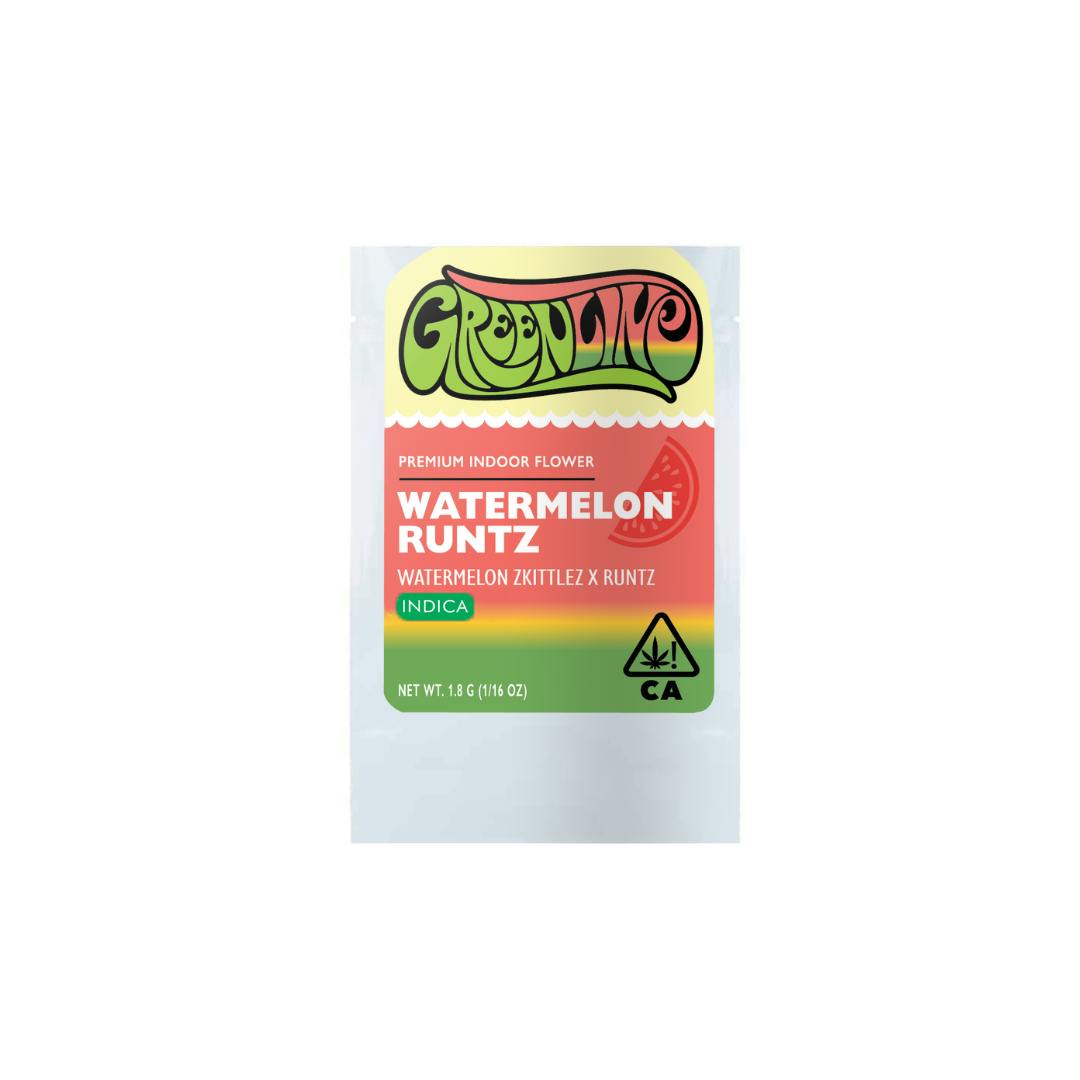 Greenline - Watermelon Runtz - 1/16 oz - Indoor - Indica - 1.8g - 1