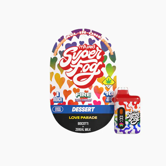 Super Fog by MFused - Love Parade (Pride Edition) | FIRE Liquid Diamonds Jefé Disposable | 1g - 1