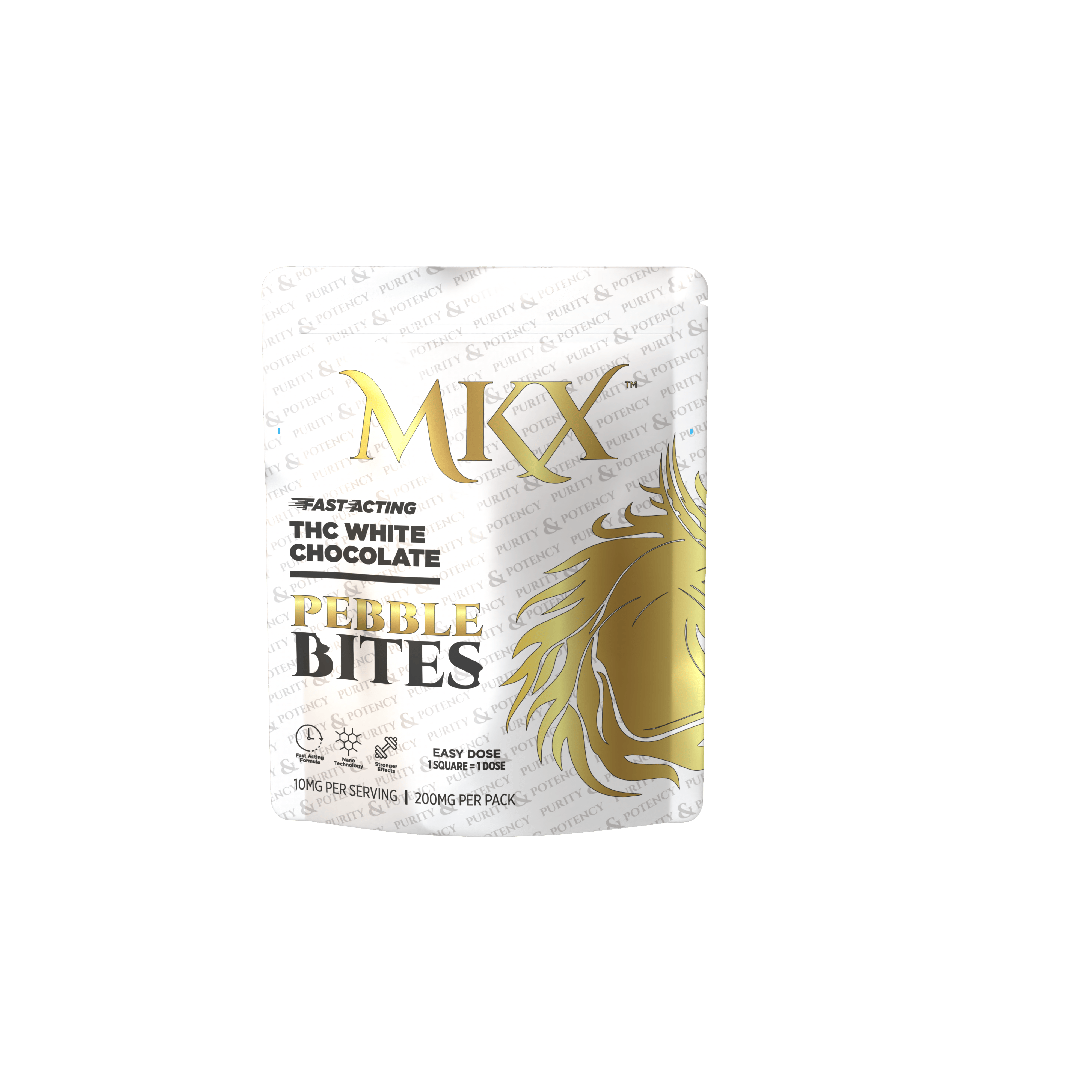 MKX Oil Co - White Chocolate Pebble Bites | 200mg | 20ct | 10mg/ea - 1