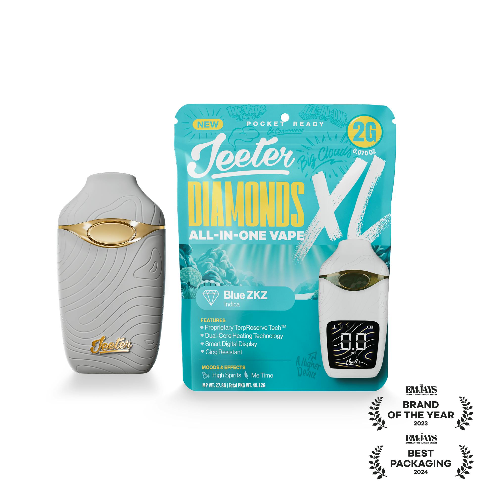 Jeeter - Jeeter | Blue ZKZ | Diamonds XL 2G All-In-One Vape - 1