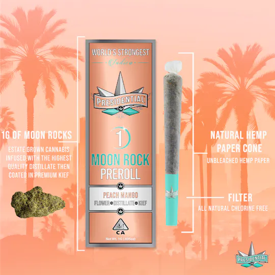 Presidential - Presidential Moon Rock Preroll - Peach Mango (1g) - 1