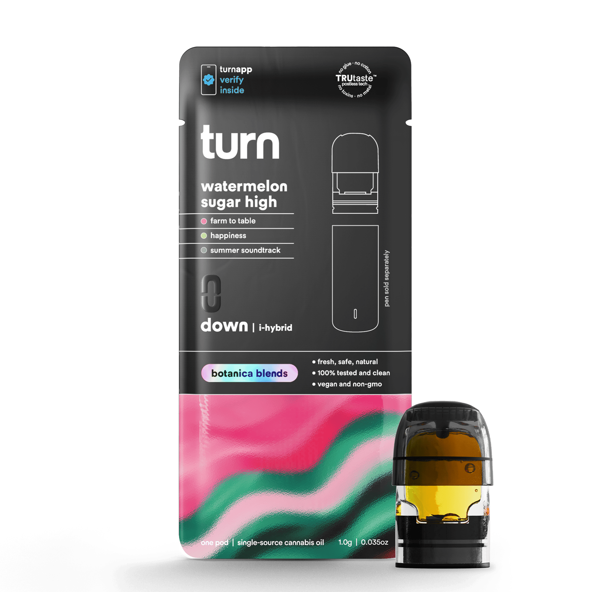 turn - Watermelon Sugar High | Botanica Blends | Indica-Hybrid | Pod | 1g - 1