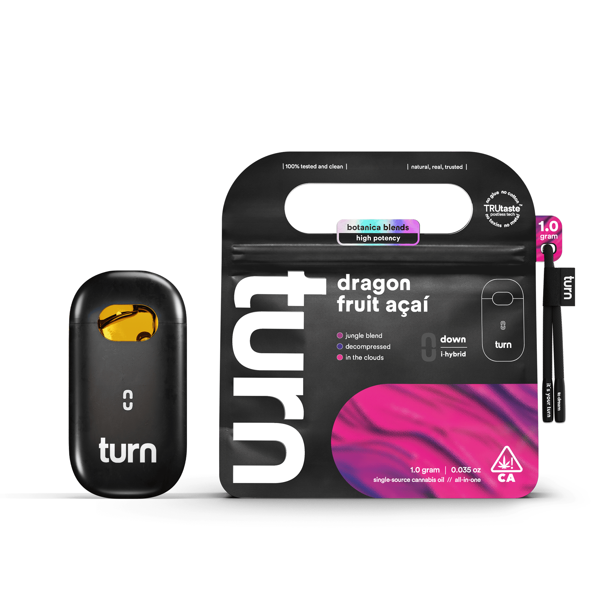 turn - Dragon Fruit Açaí | Botanica Blends | AIO | Indica-Hybrid | 1g - 1