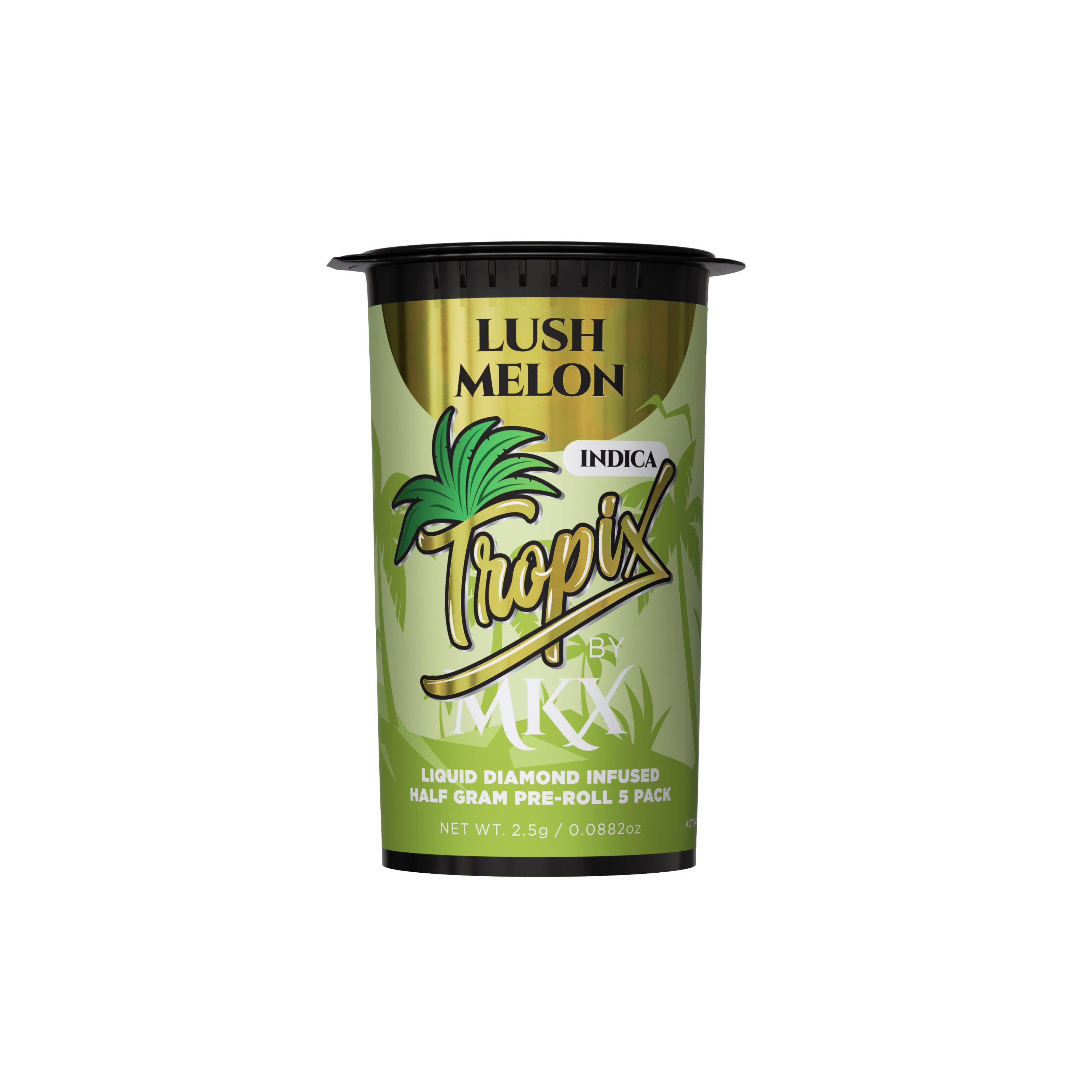 MKX Oil Co - Lush Melon | TropiX Liquid Diamond Infused Minis | 0.5g each | 5pk - 1