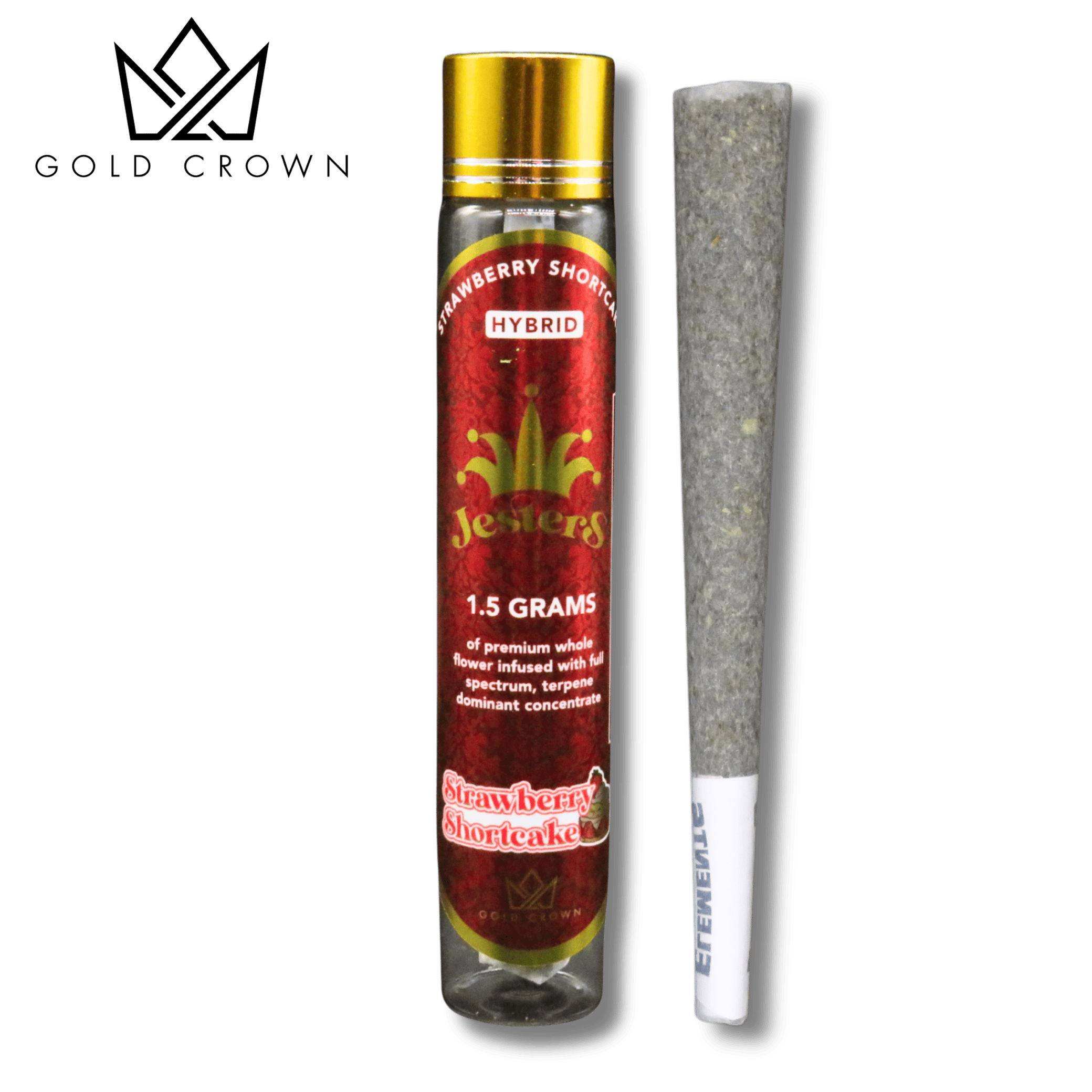 Gold Crown - Strawberry Shortcake | Jesters Infused Joint | 1.5g - 1