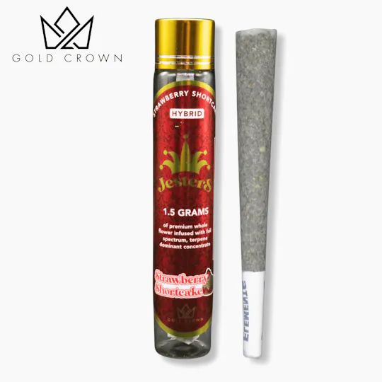 Gold Crown - Strawberry Shortcake | Jesters Infused Joint | 1.5g - 1