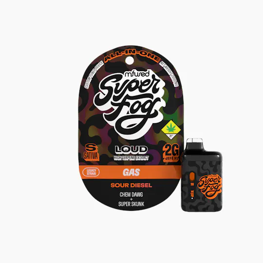 Super Fog by MFused - Sour Diesel | LOUD High Terpene Extract Jefé Disposable | 2g - 1
