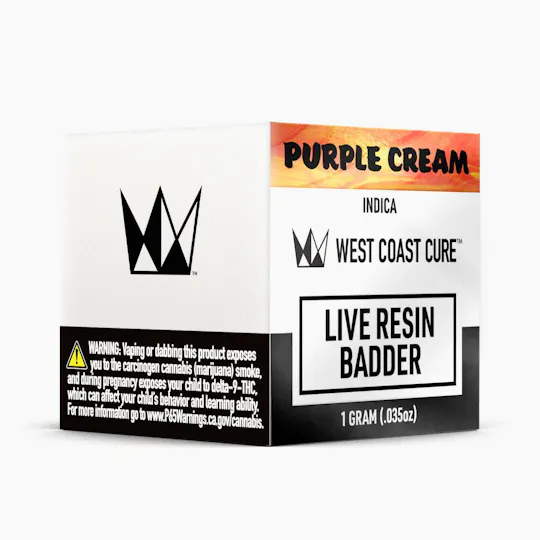 West Coast Cure - Purple Cream Live Resin Badder - 1
