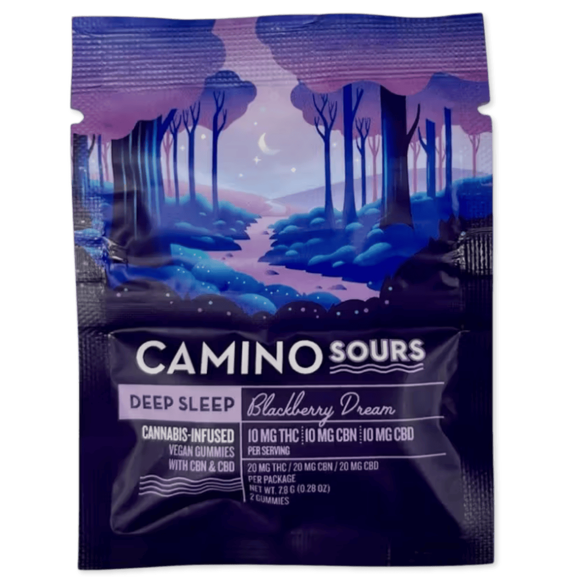 Camino - Deep Sleep | Blackberry Dream Sours 1:1:1 Gummies | 20mg | 2ct | 10mg/ea - 1