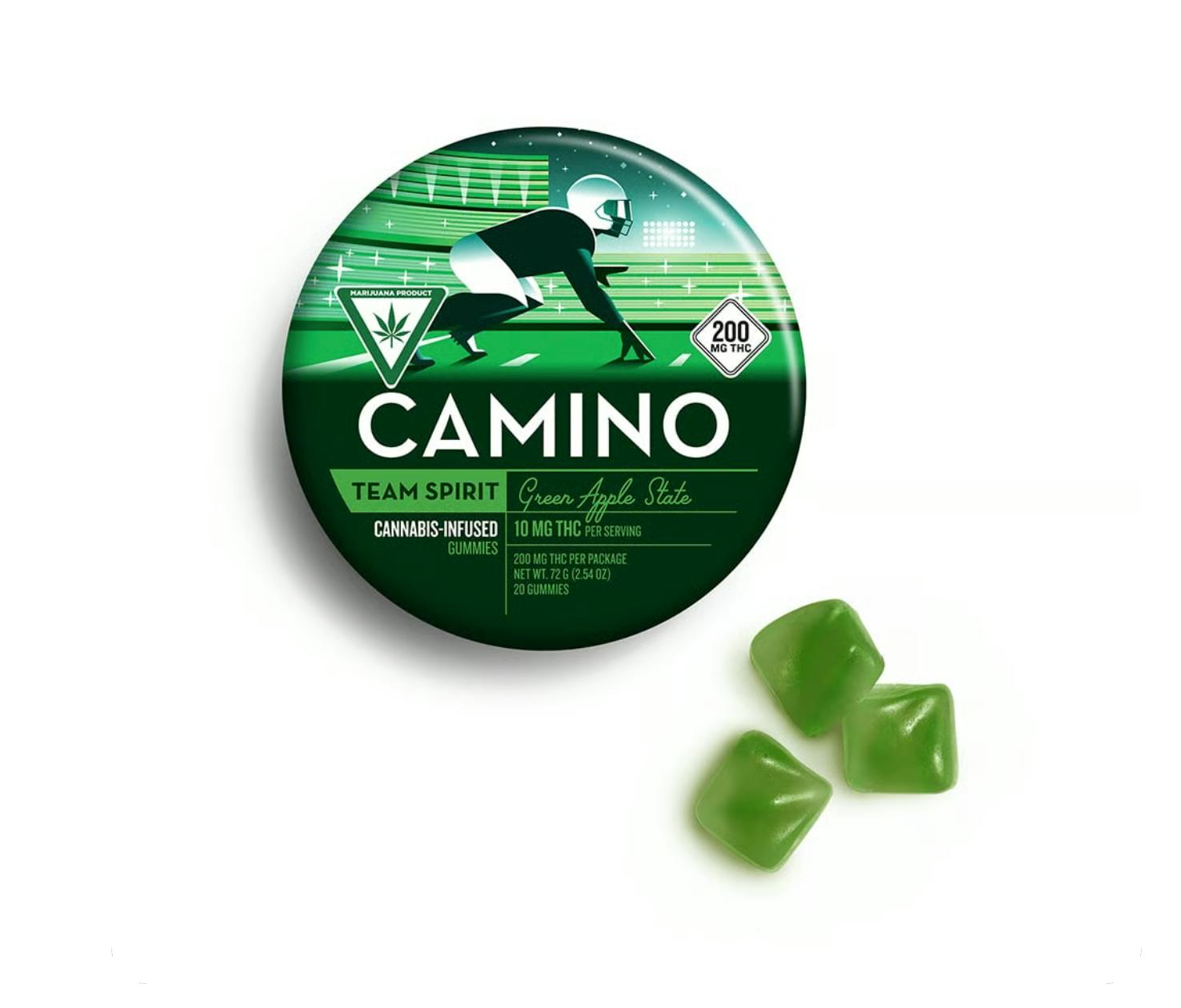 Camino - Team Spirit | Green Apple State Gummies | 200mg | 20ct | 10mg/ea - 1