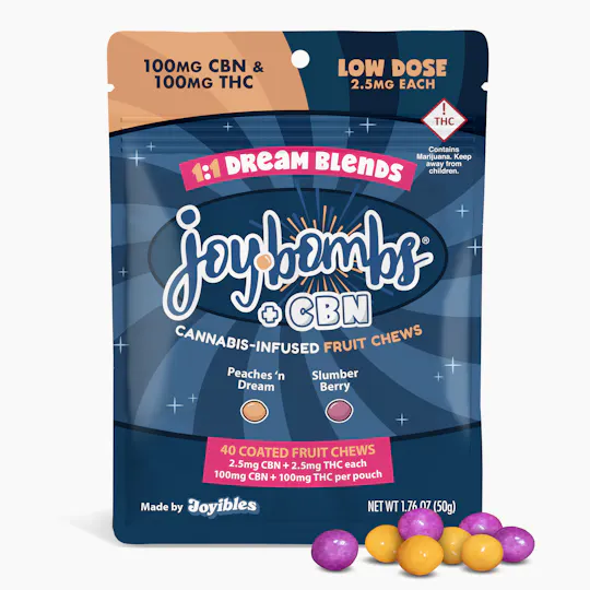 Joyibles - Joy Bombs + CBN 1:1 Dream Blends - 100mg THC (40pk / 2.5mg THC & CBN ea) - 1