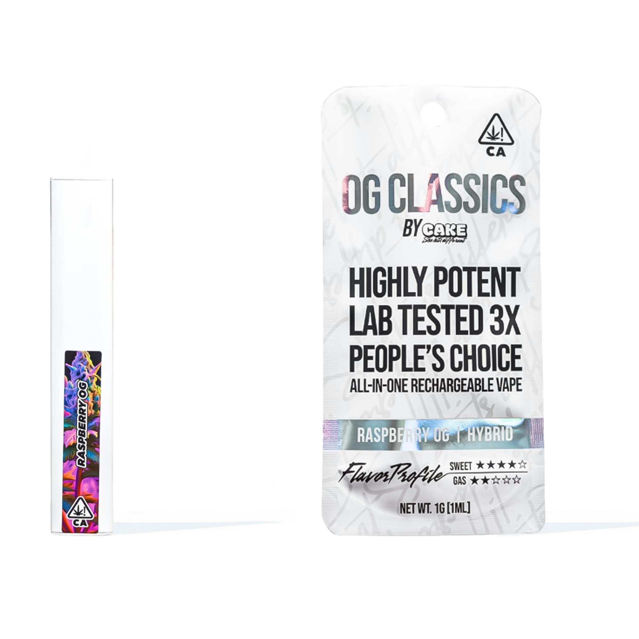 CAKE she hits different - CAKE She Hits Different | Raspberry OG | OG Classics Disposable | 1g - 1