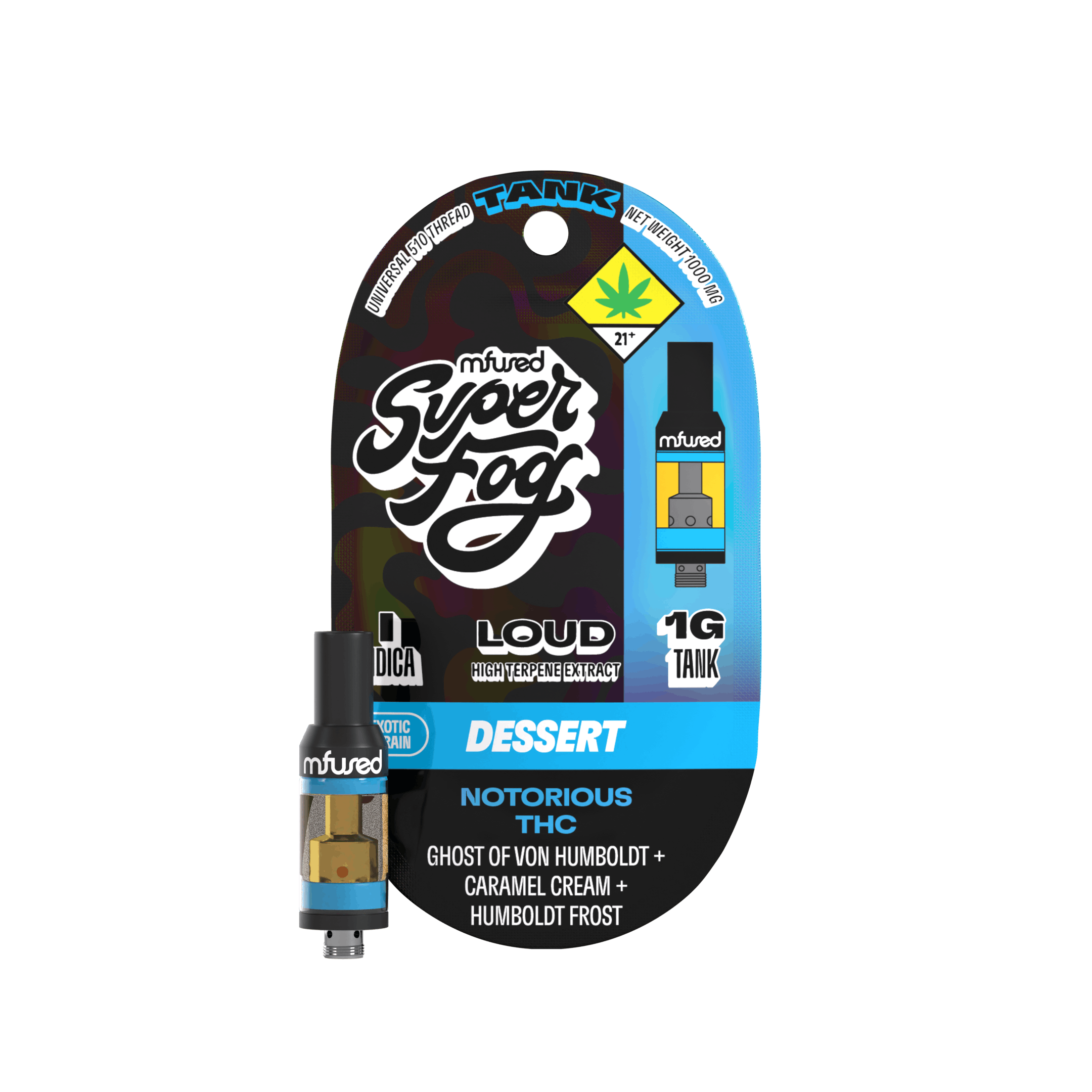 Super Fog by MFused - Notorious THC | LOUD High Terpene Extract Tank Cartridge | 1g - 1