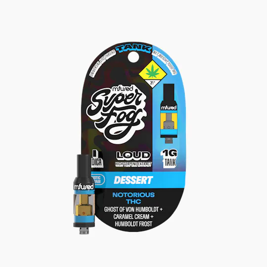 Super Fog by MFused - Notorious THC | LOUD High Terpene Extract Tank Cartridge | 1g - 1