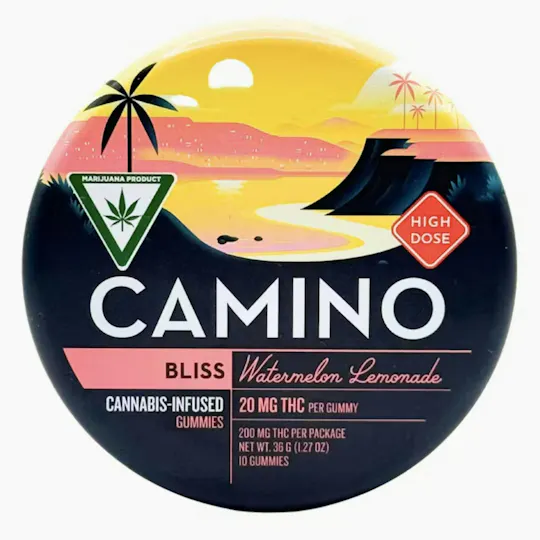Camino - Bliss | Watermelon Lemonade Gummies | 200mg | 10ct | 20mg/ea - 1