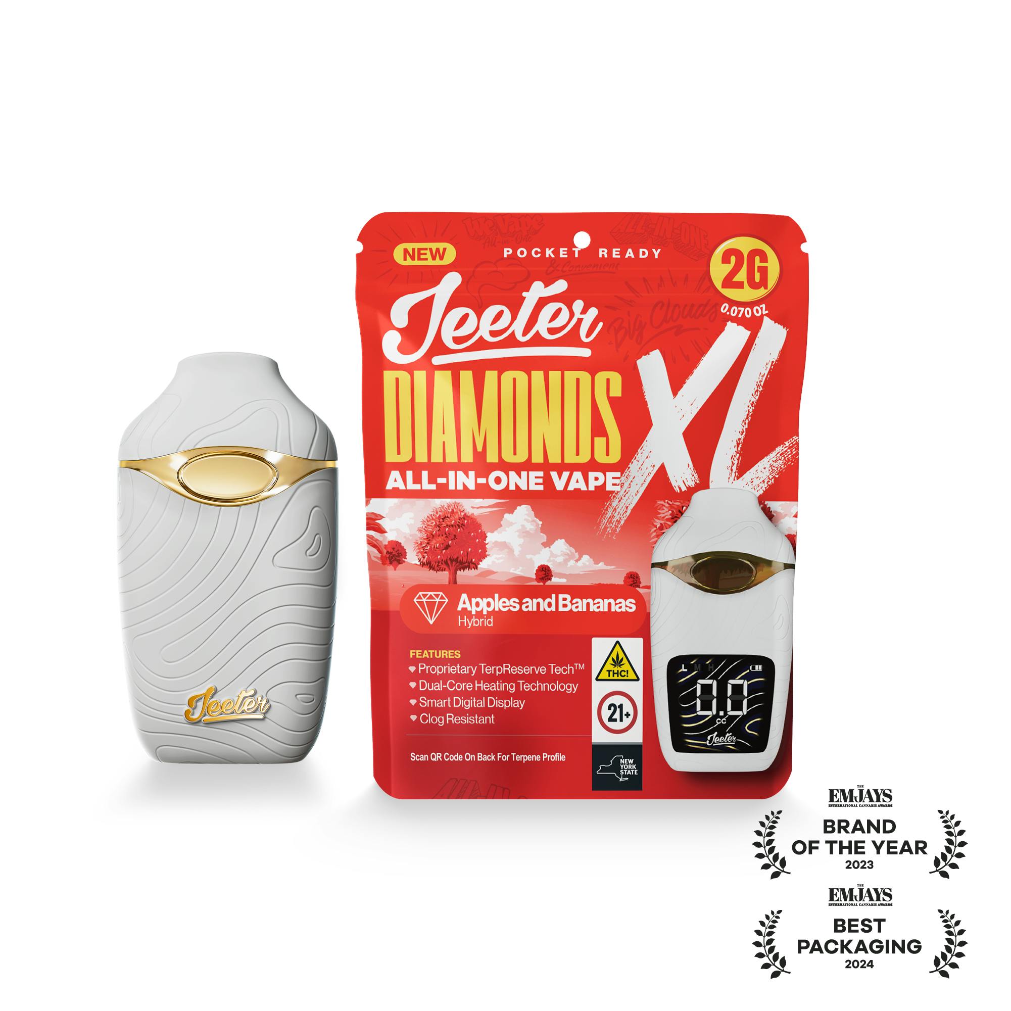 Jeeter - Jeeter | Apples and Bananas | Diamonds XL 2G All-In-One Vape - 1