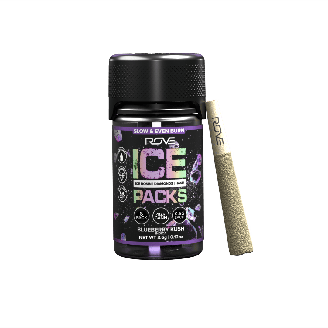 ROVE - Blueberry Kush | Infused Ice Packs (Rosin, Hash, and Diamonds) | 6x 0.6g - 1