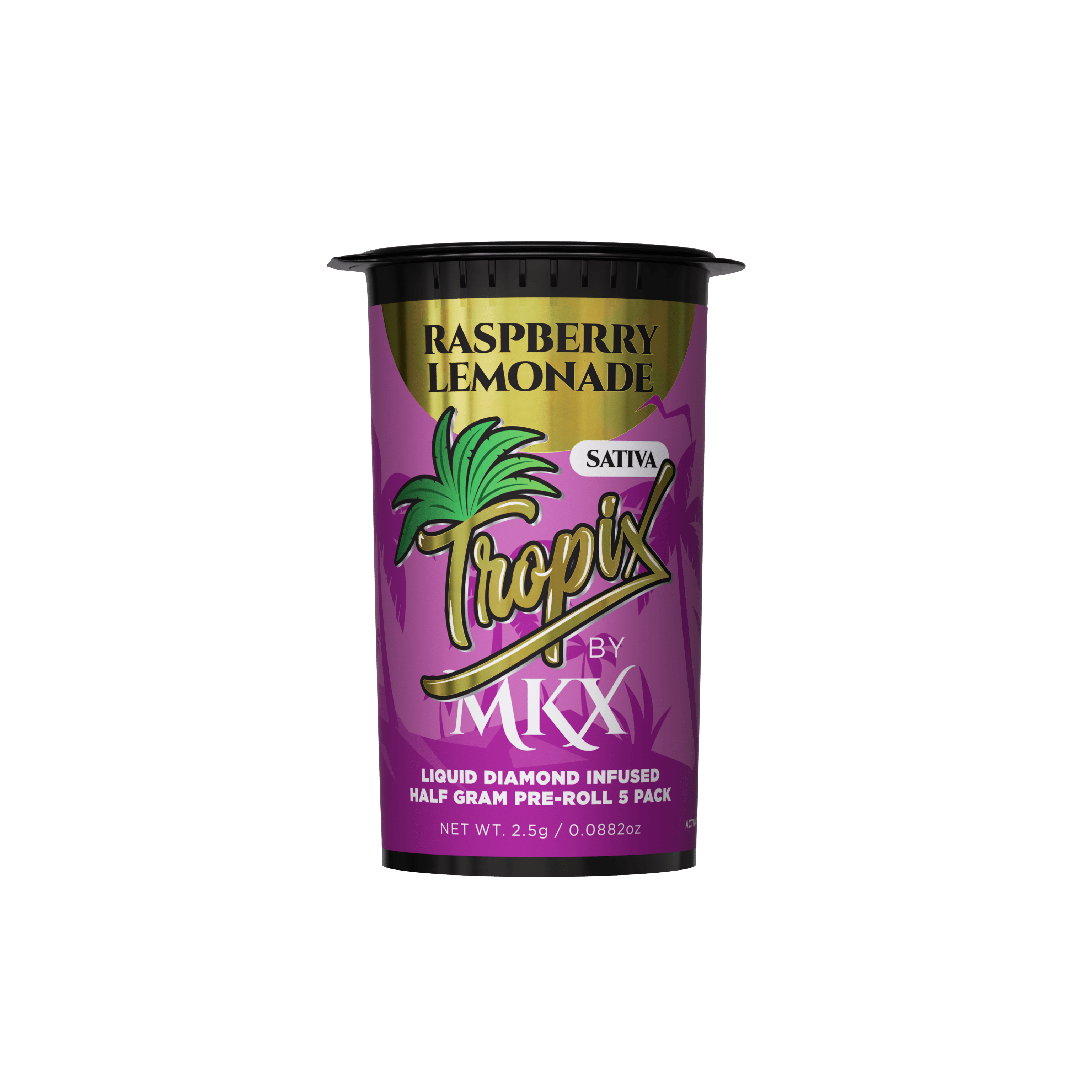 MKX Oil Co - Raspberry Lemonade | TropiX Liquid Diamond Infused Minis | 0.5g each | 5pk - 1