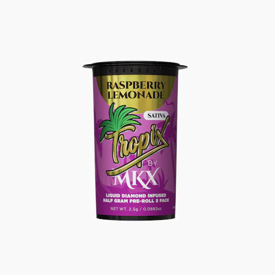 MKX Oil Co - Raspberry Lemonade | TropiX Liquid Diamond Infused Minis | 0.5g each | 5pk - 1