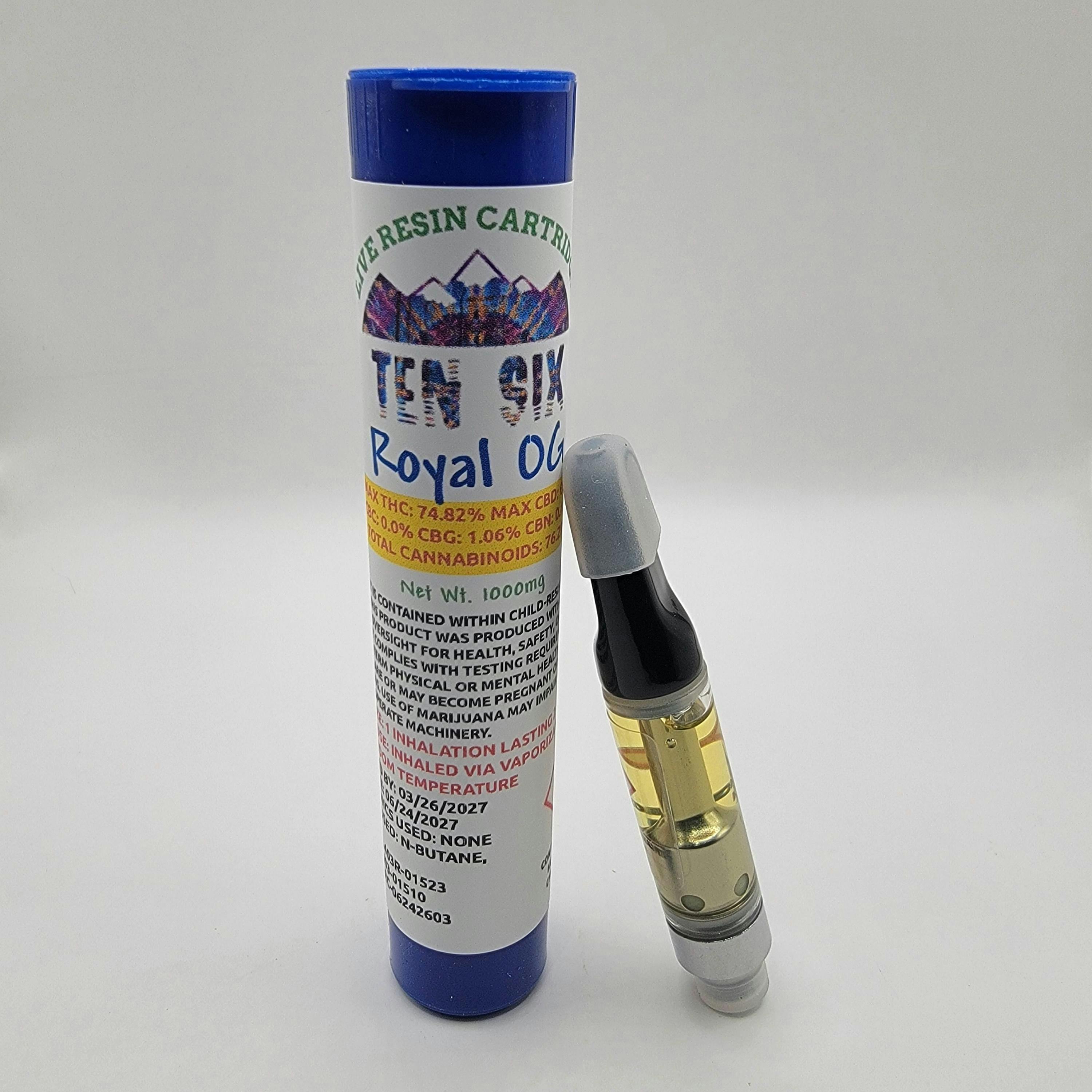 Ten Six Labs - Royal OG - 1000mg Live Resin Cartridge - 1