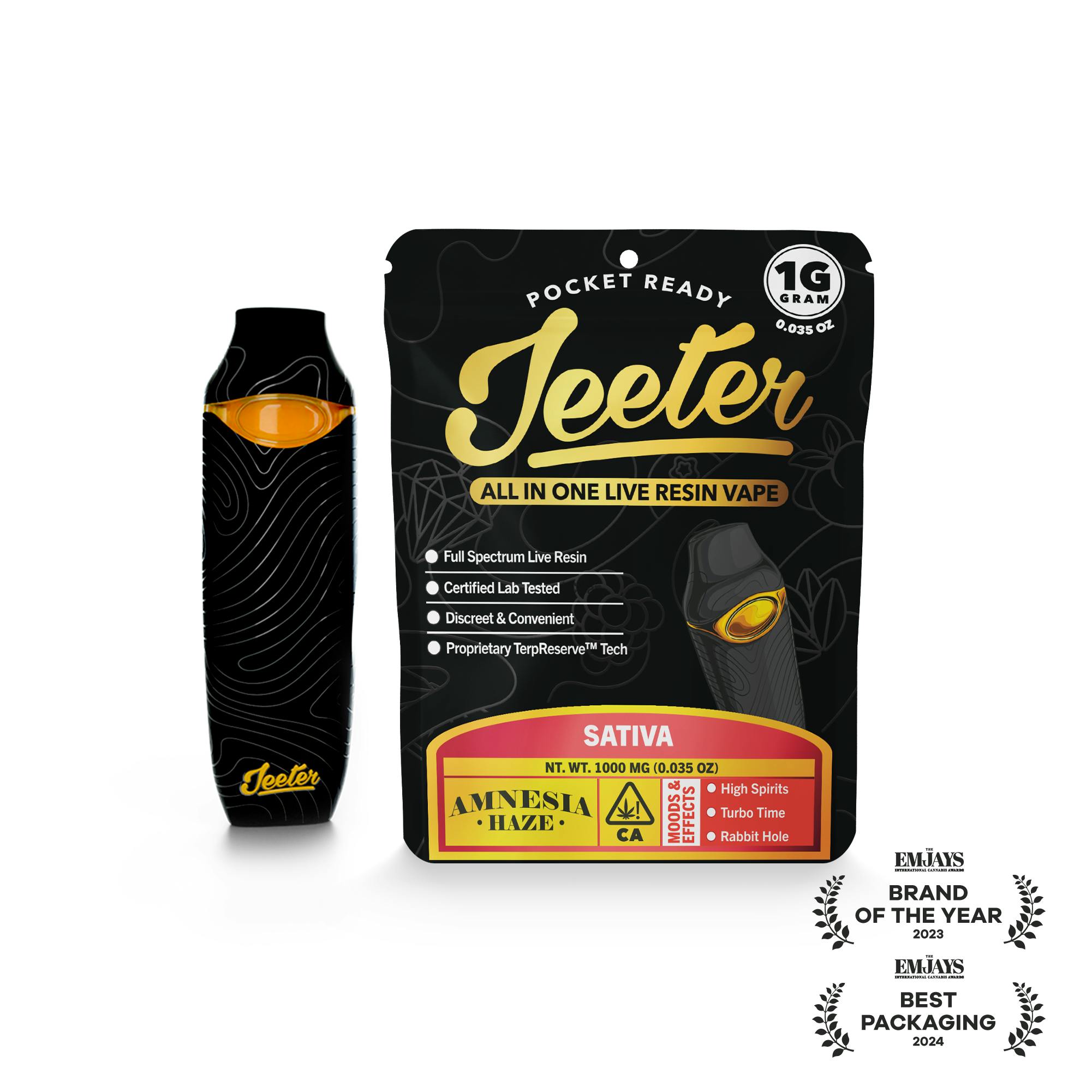 Jeeter - Jeeter | Amnesia Haze | Live Resin Disposable | 1g - 1
