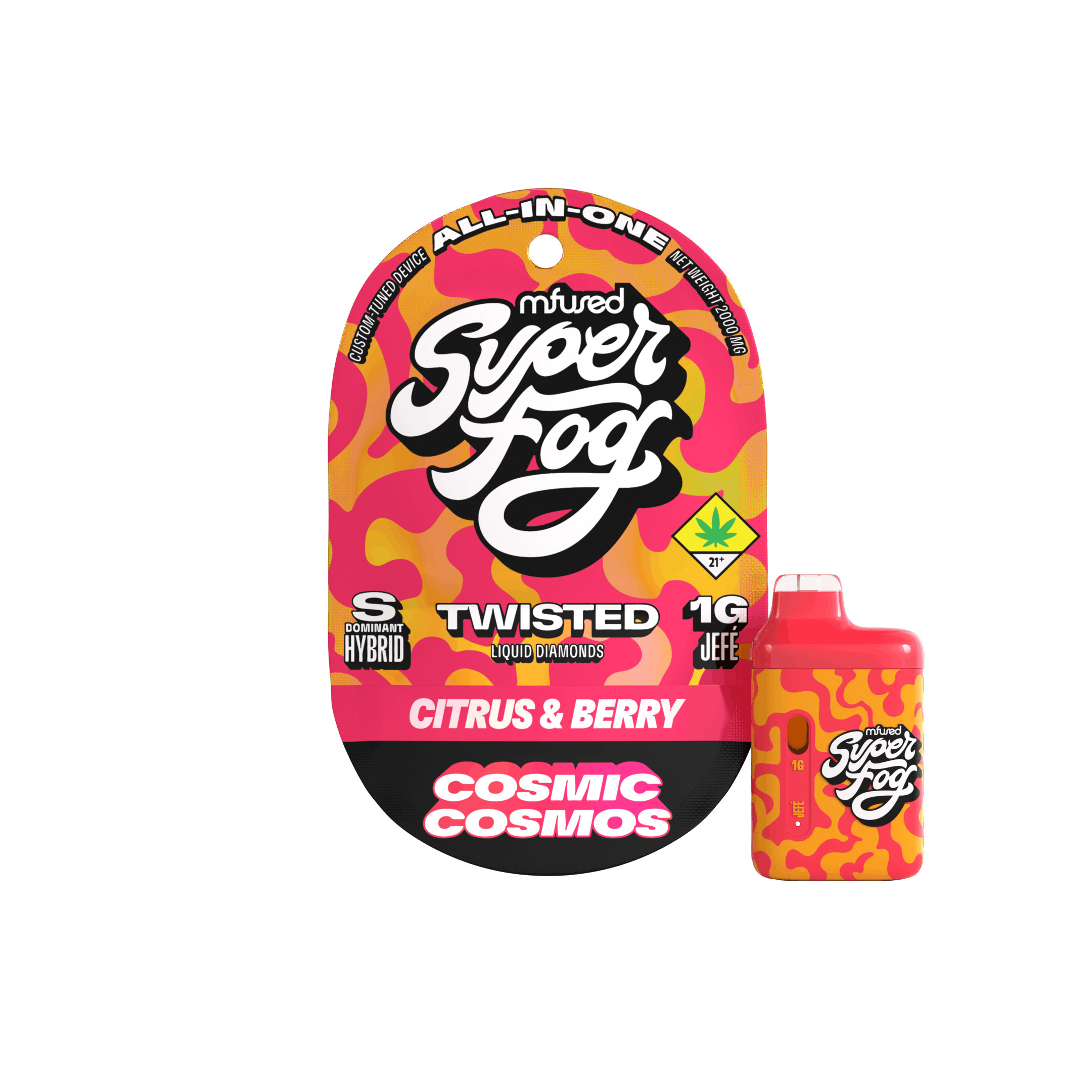 Super Fog by MFused - Cosmic Cosmos | TWISTED Liquid Diamonds Jefé Disposable | 1g - 1
