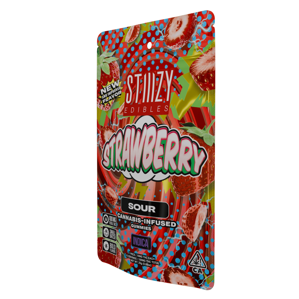 STIIIZY - - STRAWBERRY - 100MG SOUR EDIBLES - 1